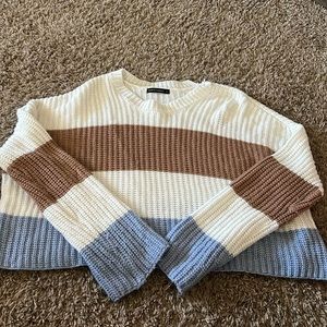 Striped cropped sweater